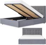 Łóżko tapicerowane sypialniane podwójne z pojemnikiem MAGIC 140x200 cm