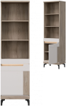 Regał PRAWY wysoki Szafka z półkami otwartymi Dąb Cremona ASTON AN08