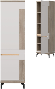 Szafka PRAWA wysoka Regał zamknięty do salonu Dąb Cremona ASTON AN10