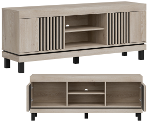 Szafka RTV stojąca do salonu Stolik pod telewizor Dąb Lamele Loft MATI MI01