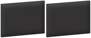 Tapicerowany panel zagłowia do łóżka 140 cm (2 sztuki) Czarny Welur