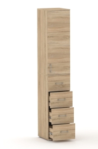 Regał Szafa biurowa z szufladami 215 RELIC 4S1D dąb sonoma 50 cm