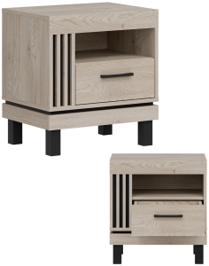 Szafka nocna L/P uniwersalna z szufladą Nakastlik Dąb Lamele Loft MATI MI19