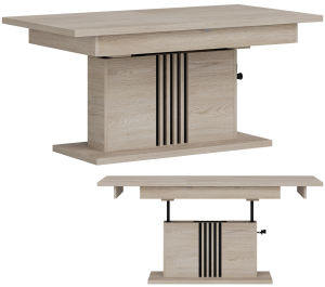 Ławostół rozkładany z regulacją wysokości 160 cm Dąb Lamele Loft MATI LA13