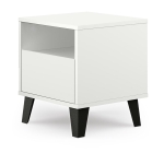 Szafka Nocna Minimalistyczna do Sypialni Biała Borg 1S