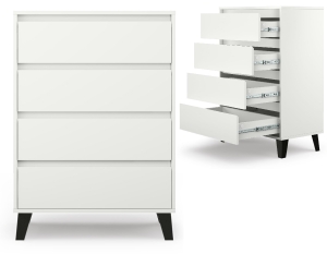 Komoda z Czterema Szufladami Biała Borg 4S/70