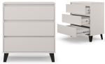 Komoda z Szufladami Bez Uchwytów Mała Kaszmir Borg 3S/70