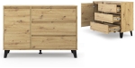 Komoda z Szufladami Szafka do Salonu Dąb Artisan Borg 1D3S