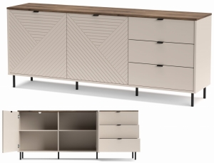 Komoda Duża z Szufladami Kaszmir Dąb Castello Evo 2D3S