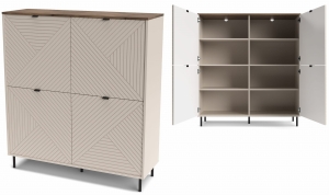 Regał do Salonu Komoda Szafka Kaszmir Dąb Castello Evo 4D