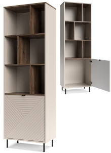 Regał Wysoki Otwarty z Półkami Kaszmir Dąb Castello Evo 1D