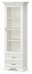 Witryna Wysoka Przeszklona w Stylu Prowansalskim Sosna Anderson Irys 1W2S