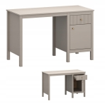 Biurko z Szufladą Szafką pod Komputer Taupe Kleo 1D1S/120