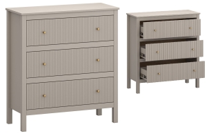 Komoda z Szufladami na Ubrania Taupe 3S Kleo