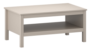 Ława z Półką do Salonu Stolik Kawowy Taupe Kleo 90 cm