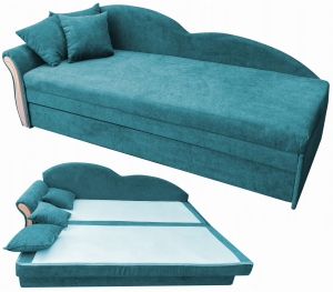 Tapczan Rozkładany do Spania Pianka T30 Sofa z Jednym Bokiem Leżanka Bolek