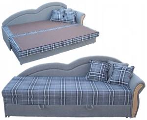 Tapczan Rozkładany do Spania Pianka T30 Sofa z Jednym Bokiem Leżanka Bolek