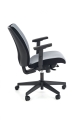 POP fotel pracowniczy, kolor: pasek boczny - czarny RN60999, front - popielaty M47