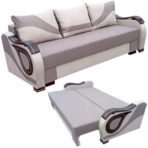 Sofa trzyosobowa na sprężynach bonell Kanapa rozkładana do spania Dakota II