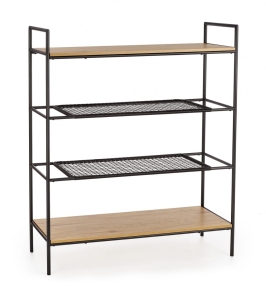 Regał REG-21 dąb złoty/czarny