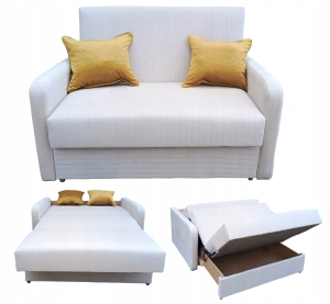 Sofa Amerykanka Fotel do Spania Rozkładany Angela II MONOLITH plamoodporny