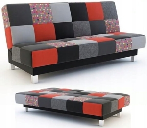 Wersalka Sofa Kanapa Rozkładana do Spania w Salonie Pokoju Czerwona Marika