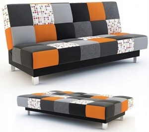 Wersalka Sofa Kanapa Rozkładana z Funkcją Spania Bonell Pomarańczowa Marika