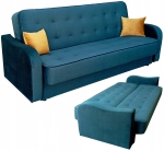 Wersalka Rozkładana do Spania na Sprężynach Bonell Pikowana Kanapa Sofa Pik