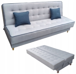 Wersalka z Lamówką Rozkładana z Funkcją Spania Bonell Sofa Kanapa Patrycja