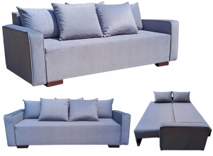Kanapa Rozkładana z Funkcją Spania Łóżko 160x200 Duża Sofa z Bokami MEGA