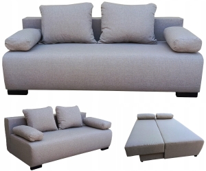 Sofa Rozkładana z Funkcją Spania Kanapa 3-osobowa na Sprężynach Bonell MAJA