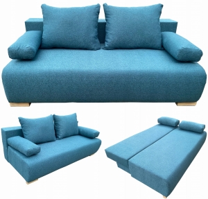 Sofa Rozkładana z Funkcją Spania Kanapa 3-osobowa na Sprężynach Bonell MAJA