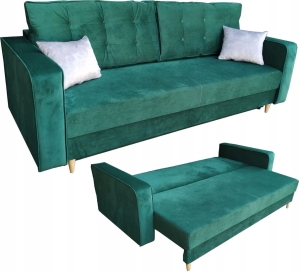 Sofa Rozkładana z Funkcją Spania do Sypialni Salonu Wygodna Kanapa DAVOS