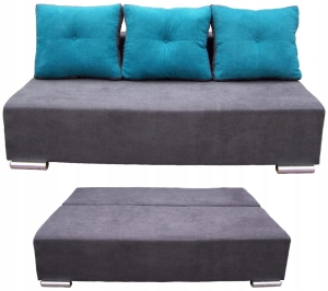 Sofa Rozkładana z Funkcją Spania Minimalistyczna Kanapa bez Boków FLORES