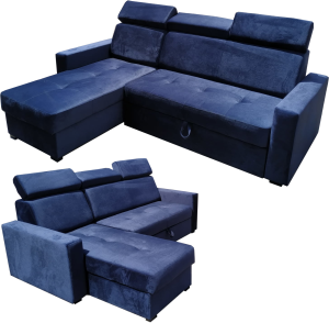 Narożnik rozkładany z regulowanymi zagłówkami Milton