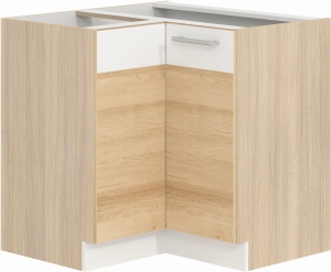 Szafka dolna narożna kuchenna stojąca MODENA MD21/D90NW buk / biały połysk