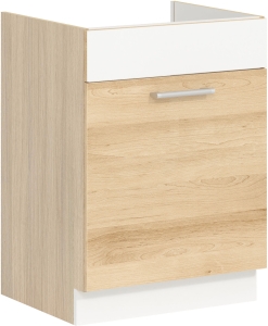 Szafka dolna kuchenna pod zlewozmywak MODENA MD18/D60Z buk / biały połysk