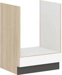 Szafka dolna kuchenna pod piekarnik MODENA MD17/D60P biały połysk / grafit