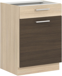 Szafka dolna kuchenna z szufladą i drzwiami MODENA MD16/D60S1 rijeka ciemna