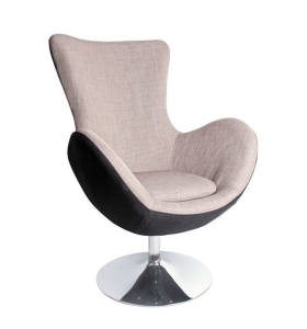 BUTTERFLY fotel wypoczynkowy czarno - popielaty