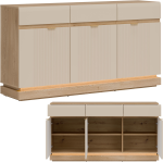 Komoda trzydrzwiowa z szufladami do salonu Dąb Cremona Kaszmir MILTON ML03