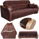 Wersalka rozkladana z ozdobnymi bokami Sofa trzyosobowa Dakota Classic
