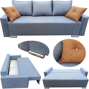 Kanapa rozkładana do spania Sprężyny bonell Sofa z lamówką Maxi