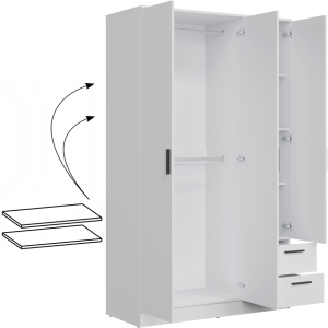 Dodatkowe półki wewnętrzne do szafy MT03 MT04 2 szt. białe MONTANA MT06