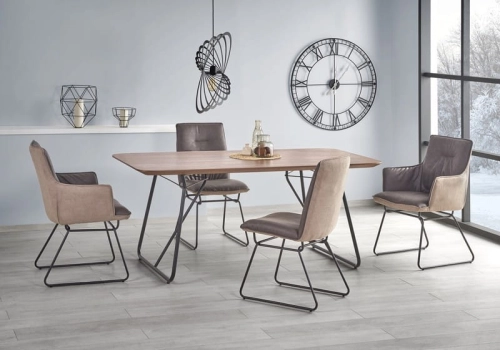 HOUSTON stół orzech / czarny (2p=1szt)