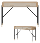 Toaletka z szufladami Biurko Stolik 120 cm Dąb Kaszmir Złoty DANTE DT19