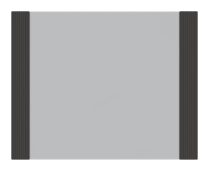 Lustro wiszące z ryflowaną ramą na ścianę do pokoju Antracyt DANTE DT20