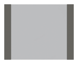 Lustro wiszące z ryflowaną ramą na ścianę do pokoju Szary DANTE DT20