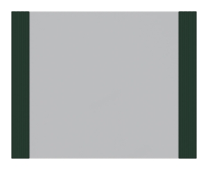 Lustro wiszące z ryflowaną ramą na ścianę do pokoju Zielony DANTE DT20