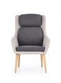 PURIO fotel wypoczynkowy jasny popiel / ciemny popiel